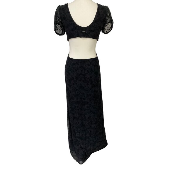 Maaji Madison Long Mesh Dress in Black Medium New Womens Maxi Gown - Picture 6 of 11